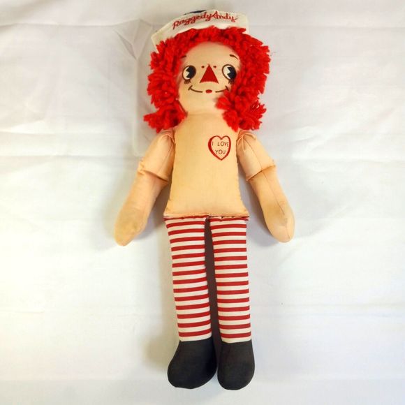 VTG Raggedy Andy Rag Doll 17” Boy Cloth 80s w/Clothes by Johnny Gruelle Applause - Picture 2 of 16